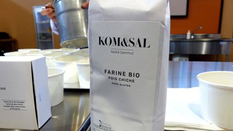 Farine bio de pois chiche, Kom & Sal. Farine bio de pois chiche, Kom & Sal.